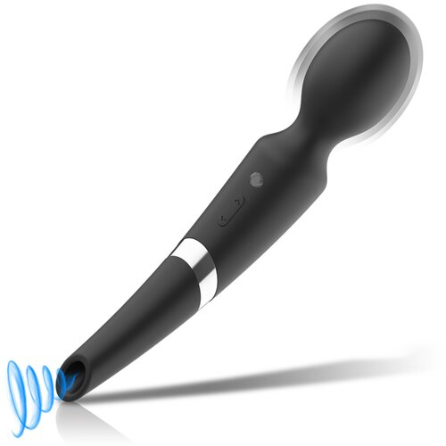 Black&amp;amp;Silver Beck Suction &amp;amp; Vibration Silicone Rechargeable Black Slike