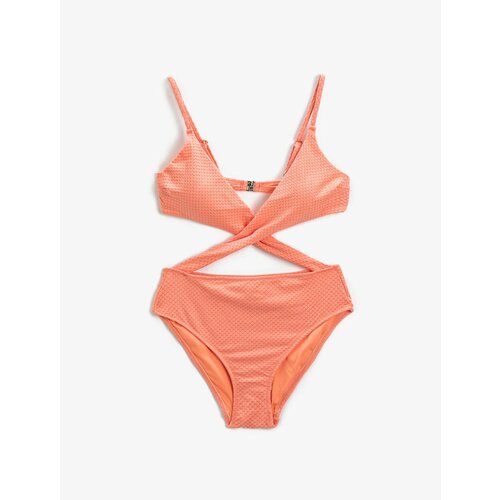 Koton window detailed swimsuit textured thin strap lined Slike