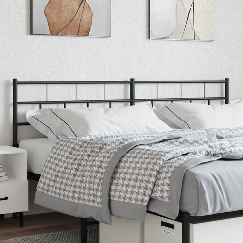 VidaXL Metalno uzglavlje crno 160 cm Slike