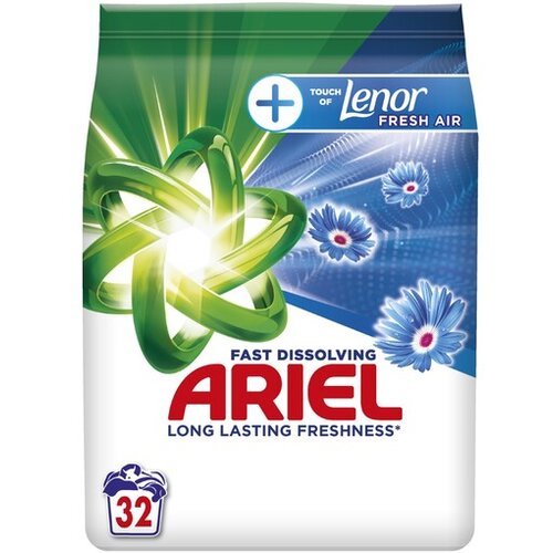 Ariel pralni pra&scaron;ek + Touch of Lenor Fresh Air, 1.76 kg, 32 pranj Cene
