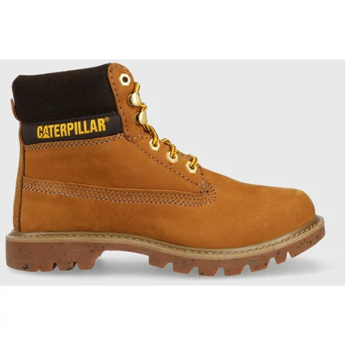 Caterpillar Čizme od brušene kože E Colorado za žene, boja: smeđa, ravna potpetica