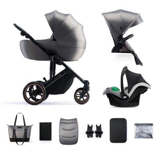 Kinderkraft kolica prime 2 3u1 mink pro shadow grey Slike