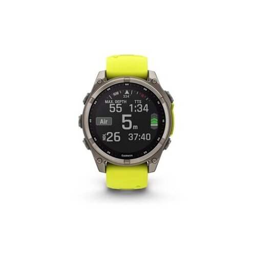 Garmin fenix 8, 47 mm, solar sapphire titanium, amp yellow/graphite, (21581873) Slike