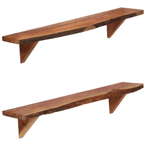  Zidne police od masivnog bagremovog drva 2 kom 90 x 20 x 18 cm Cijene