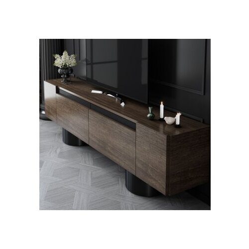 Hanah home Hanah Kućna TV komoda, boemski stil, 120x50x30cm, smeđa Slike