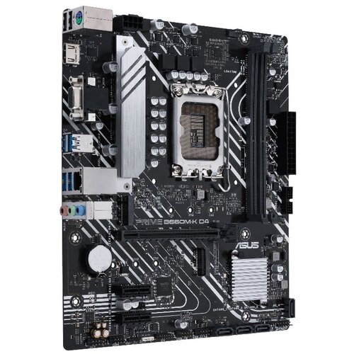 Asus matična ploča PRIME B660M-K D4 Intel B660, LGA1700, 2xDDR4, RAID, VGA, HDMI, mATX Slike