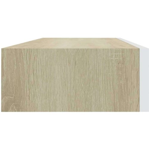 VidaXL zidne police s ladicama 2 kom hrast i bijele 60x23,5x10 cm MDF Slike