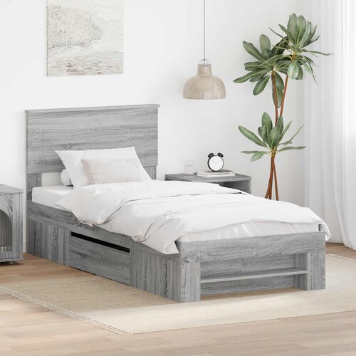  Krevetna konstrukcija Siva Sonoma 80 x 200 cm Konstruirano drvo Cene