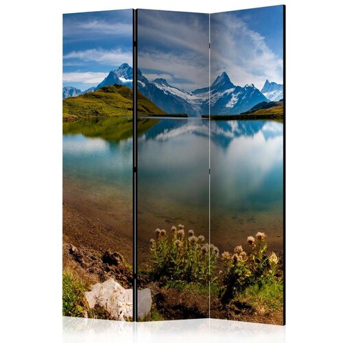  Paravan u 3 dijela - Lake with mountain reflection Switzerland [Room Dividers] 135x172 Cijene