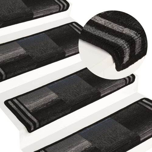 Samoljepljivi otirači za stepenice 15 kom 65x21x4 cm crno-sivi Cijene
