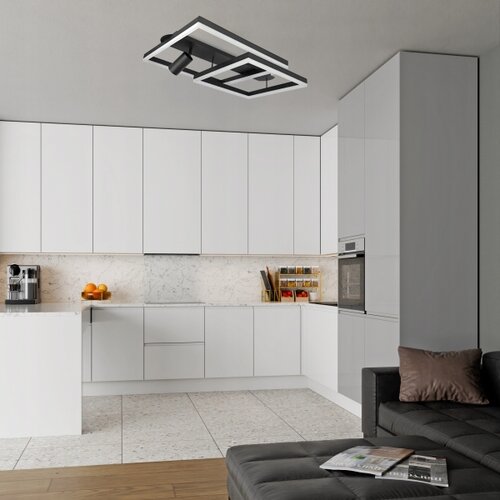  LED plafonska svetiljka LED/38W/230V + 1xGU10/30W crna Slike