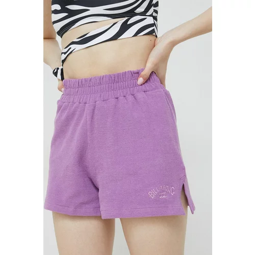Billabong Bombažne kratke hlače vijolična barva