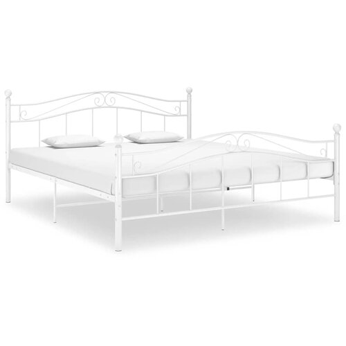  Okvir za krevet bijeli metalni 140 x 200 cm Slike