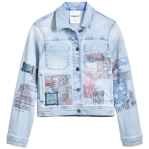 Desigual Prehodna jakna moder denim / me&amp;scaron;ane barve Slike