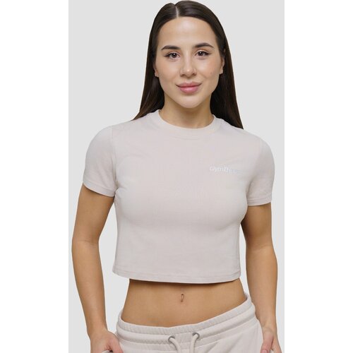 GymBeam ženska majica agile cropped desert Slike