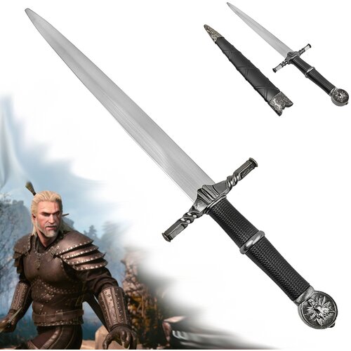 The Witcher Geralt of Rivia replika miniaturnega jeklenega meča Slike