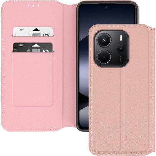 AVIZAR Ohišje za Xiaomi Redmi Note 14 4G Clamshell Card Holder and Video Holder, Šampanjec roza, (5000010564) Cene
