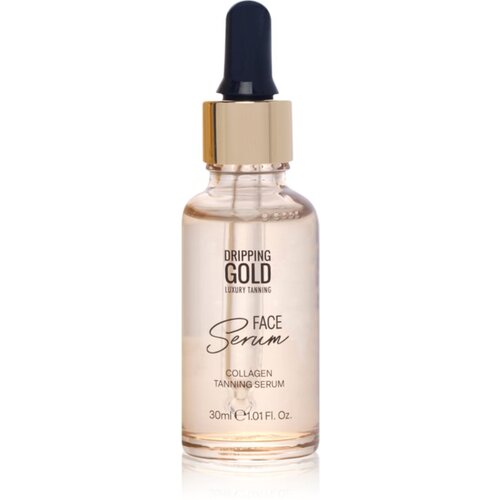 Dripping Gold Luxury Tanning Collagen Face Serum samoporjavitveni serum za obraz s kolagenom 30 ml Slike