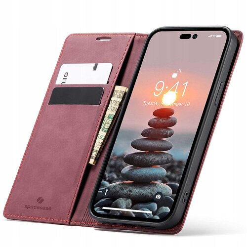 Spacecase DENARNICA IPHONE 14 PRO MAX RDEČA ETUI USNJENA, (21963394) Cene