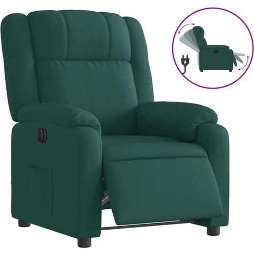 Maison Chic Električni naslanjač - Relax naslanjač temno zeleno blago, (22062087) Cene
