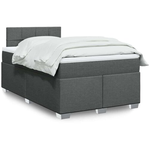  Krevet box spring s madracem tamnosivi 120 x 190 cm tkanina Slike