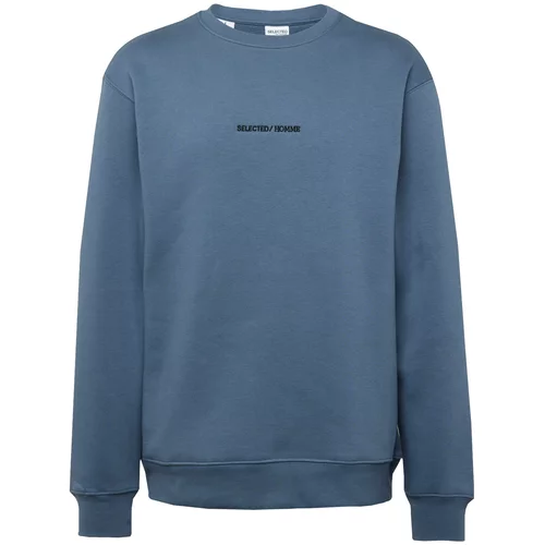 Selected Homme Sweater majica 'HANKIE' safirno plava / crna