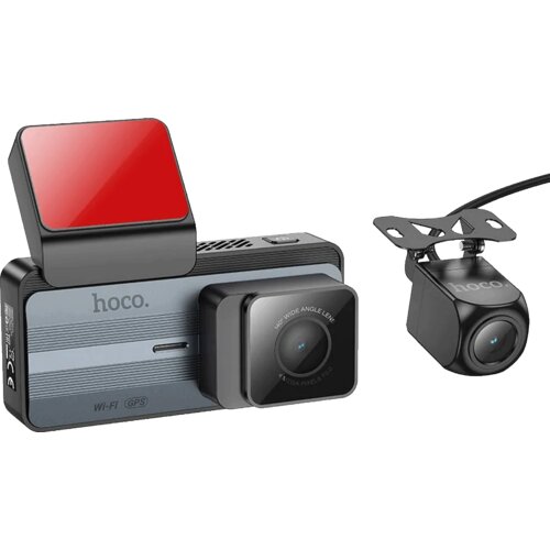 hoco. Auto kamera DV12, 4 Mpxiel, Dual Camera, 2K, GPS, WiFi, Crna Cijene