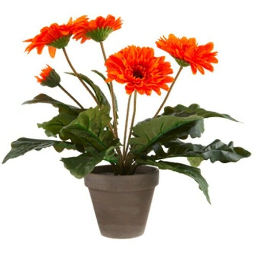  Umjetna biljka Gerbera (Visina: 35 cm, Narančaste boje, Plastika) Cijene