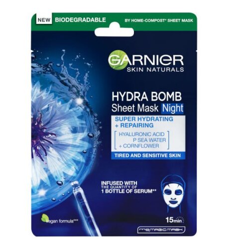 Garnier Skin Naturals Hydra Bomb Night vlažilna maska za utrujeno in občutljivo kožo 1 ks za ženske Cene