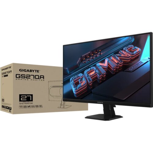 Gigabyte Monitor 68,6 cm (27,0&amp;quot;) GS27QA 2560x1440 Gaming 180Hz SS-IPS 1ms 2xHDMI DisplayPort sRGB100% FreeSync HDR, (21560830) Slike