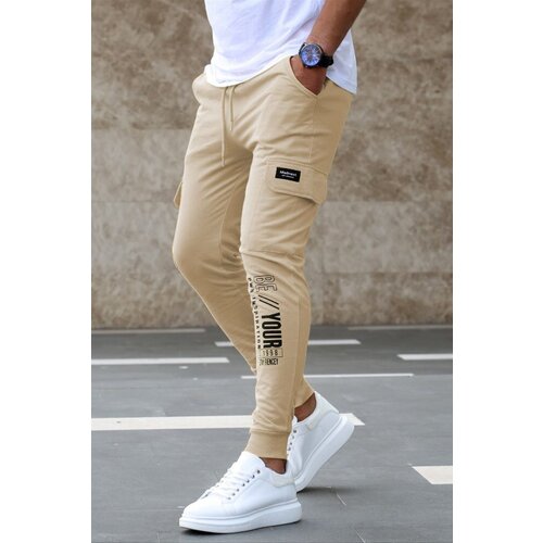 Madmext Beige Printed Tracksuit 4079 Slike