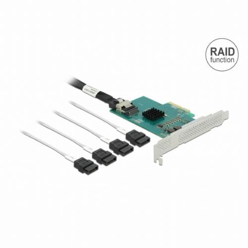 Delock Kartica PCI Express 4x SATA 6Gbs RAID HyperDuo +Low Profile Cene