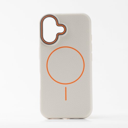 LICHI leather magsafe maska za iPhone 17 White Cene