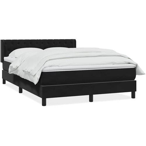 vidaXL Box spring krevet s madracem crni 160x210 cm baršunasti Cene