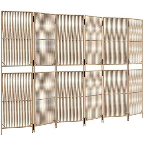 vidaXL Pregrada za sobo 6 plošč bež poli ratan Cene