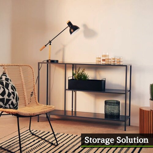 Premier Housewares Siva jeklena stranska mizica 30x120 cm Acero &amp;ndash; Slike