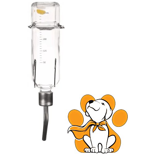 Flamingo staklena Pojilica za Male Životinje Atina 200ml Cene