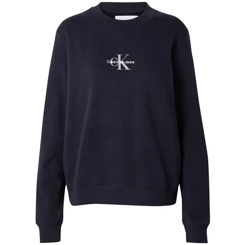 Calvin Klein Jeans Sweater majica mornarsko plava / siva / bijela