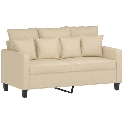  2-dijelni set sofa s jastucima krem od tkanine Slike