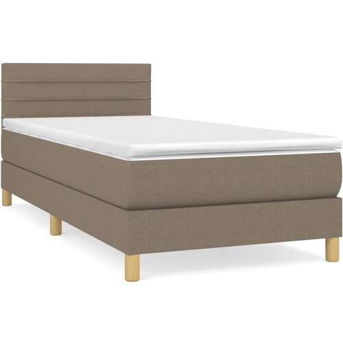 Maison Chic Box spring postelja - Vzmetna postelja z vzmetnico taupe 100x200 cm blago SL425, (21889922) Cene