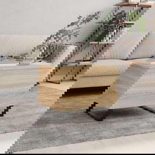 VidaXL Klubska mizica sonoma hrast 60x44,5x45 cm inženirski les Slike