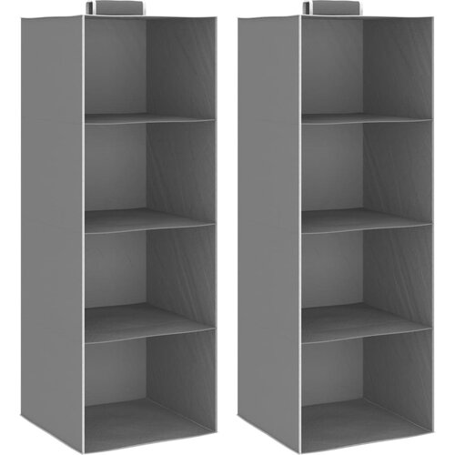 vidaXL Visec organizator za omaro 2 kosa s 4 policami blago Cene