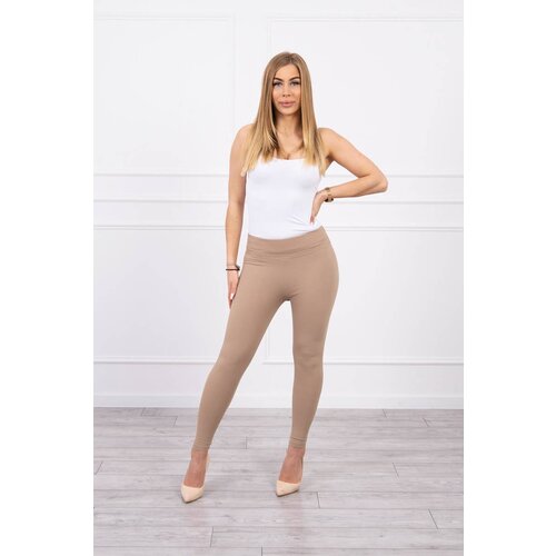 Kesi Striped leggings pants beige Slike