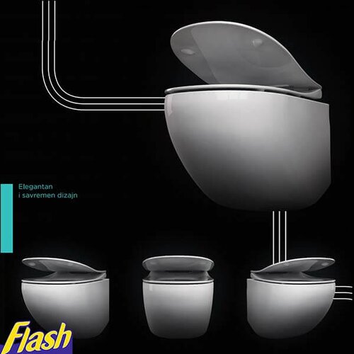 Fluenta Konzolna WC &scaron;olja sa WC daskom (soft close) - FLUENTA Rimless - Pe&scaron;tan Cene