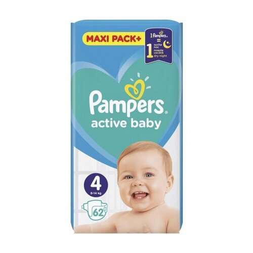 Pampers Pelene active baby 4 Maxi 62/1 Cijene
