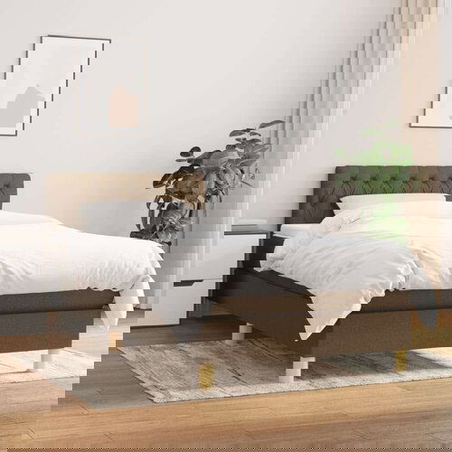  S oprugama i madracem tamnosmeđi 90 x 200 cm od tkanine Cijene