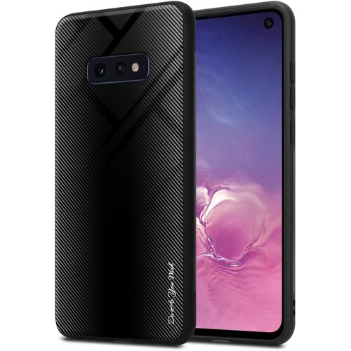 Cadorabo Ohi&scaron;je, združljiv s Samsung - Stripe Optics v Opal Black - Za&scaron;čitni pokrov iz silikona TPU in hrbta iz kaljenega stekla, (20573688) Cene