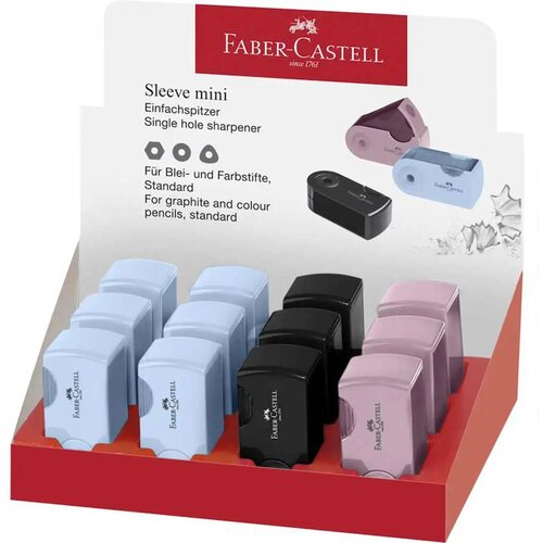 Faber-Castell Sleeve mini oštrač u četiri različite boje, 1 komad Cene