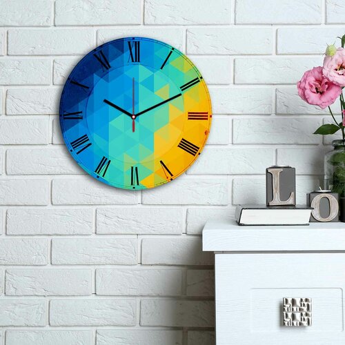 Wallity 3030MS-020 multicolor decorative mdf clock Slike