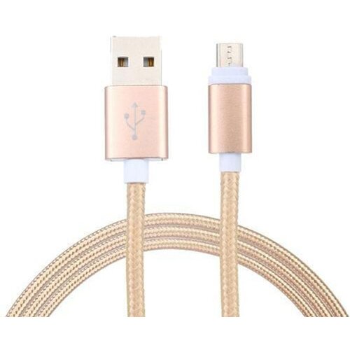 Alpha Star Kabl USB2.0 na Micro USB 2M,upleten,zlatni Cene